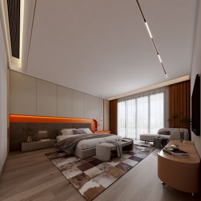 现代轻奢风格卧室