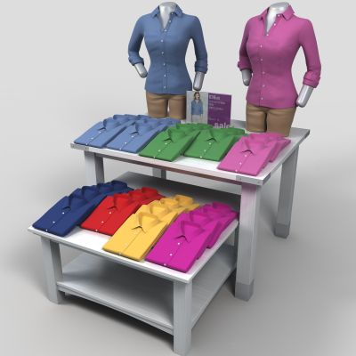 现代服装店 服装衣架 服装中岛 服装展台