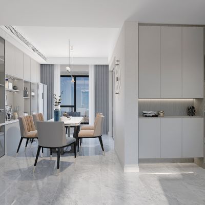 现代家居餐厅，酒柜，餐桌，玄关柜，鞋柜