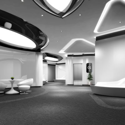 现代电梯厅 公司电梯厅