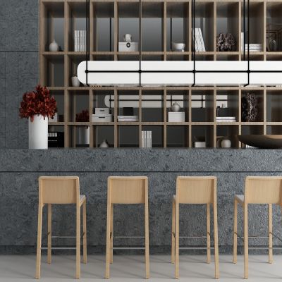 现代吧椅 服务台 装饰柜