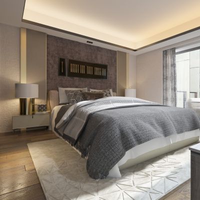 现代卧室 床头柜 台灯