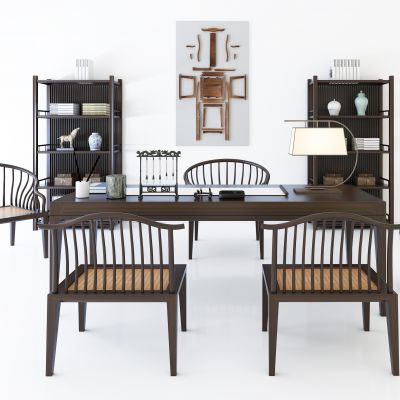 新中式茶桌 书桌 新中式茶桌椅 茶室