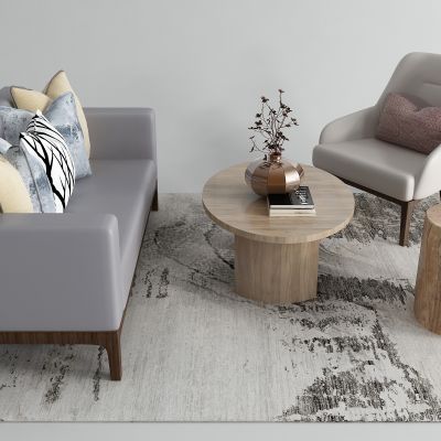 现代休闲沙发茶几