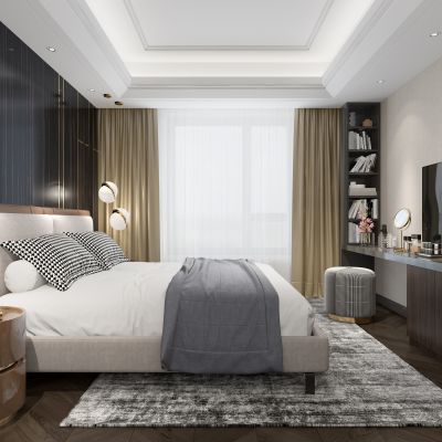 现代混搭卧室