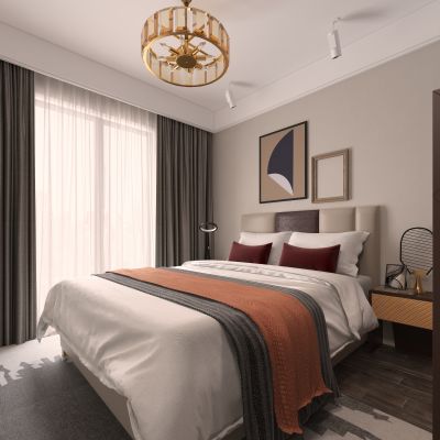 现代主卧卧室
