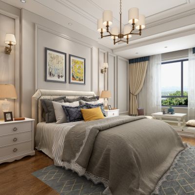 美式风格次卧室