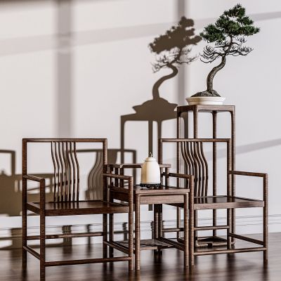 新中式椅子茶几