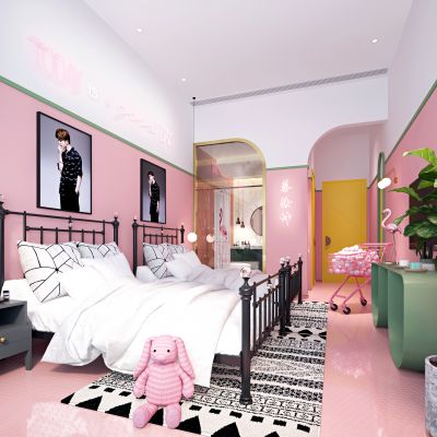 现代酒店客房双人间