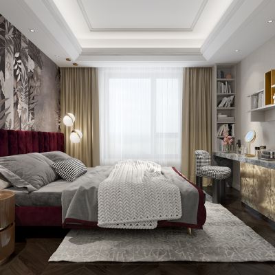 现代混搭卧室
