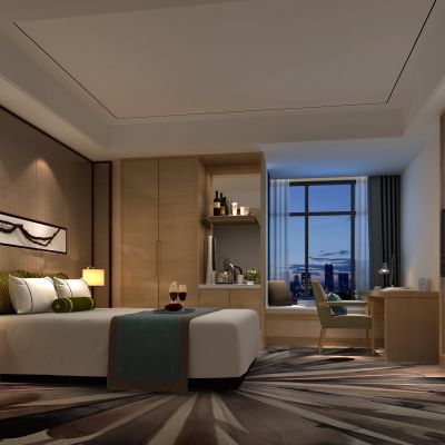 新中式酒店大床房客房