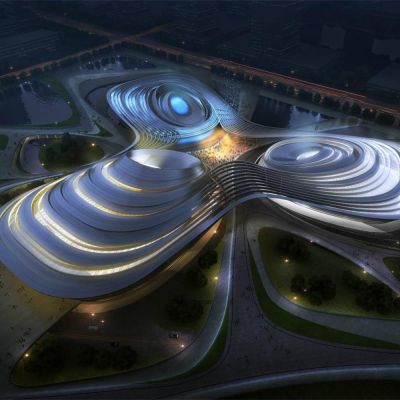 现代体育馆建筑 异形建筑 展览馆