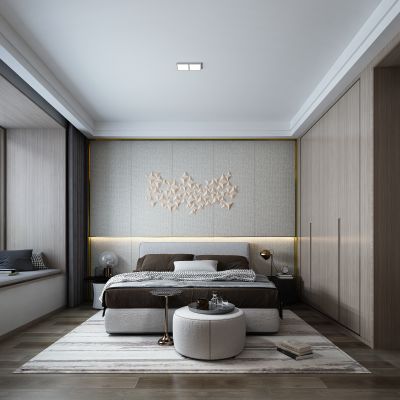 现代极简主卧室