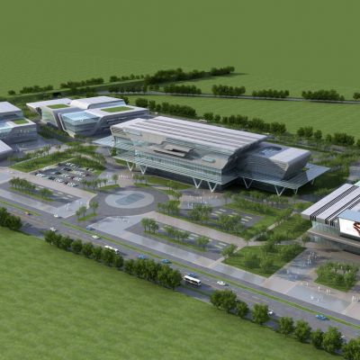 现代汽车站 客运站客运中心 游客服务中心 建筑外观