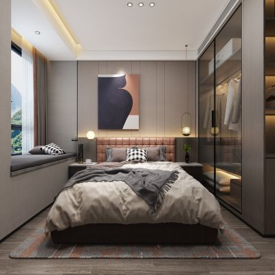 现代轻奢主卧室
