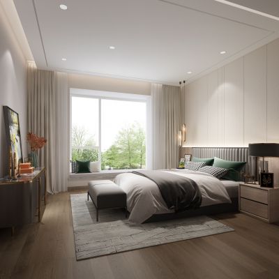 现代主人卧室