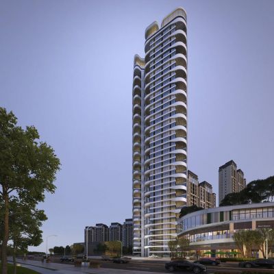 现代高层酒店办公楼 建筑外观