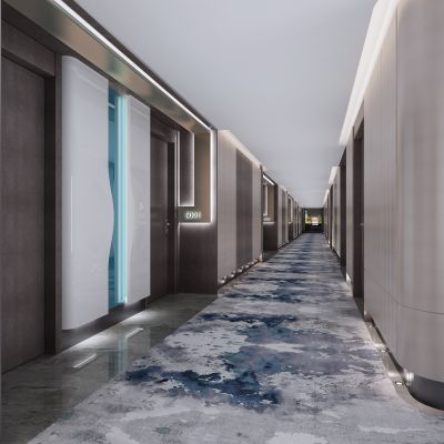 现代酒店走道