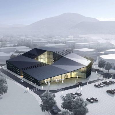 现代图书馆 展览馆 科技馆建筑外观 异形建筑