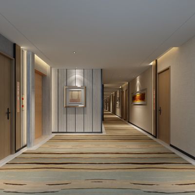 现代酒店过道