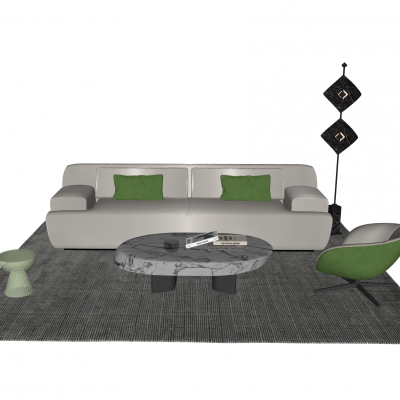 现代沙发茶几组合