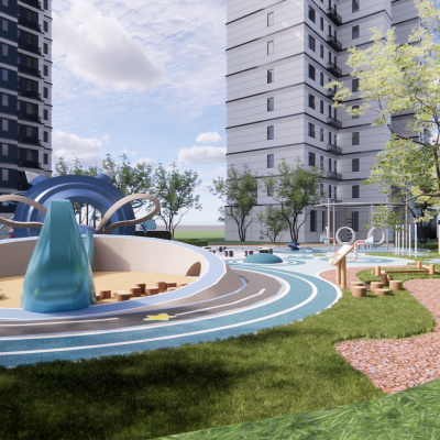 现代ip儿童游乐区深化模型