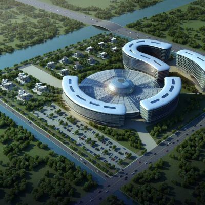 现代度假民宿酒店 度假别墅 异形建筑外观