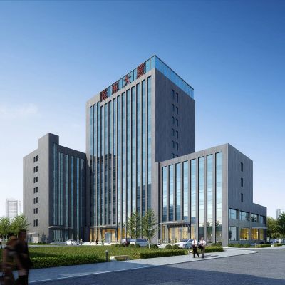 现代高层办公楼大厦  建筑外观