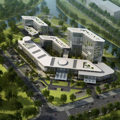 现代绍兴医院 现代医院医疗 建筑外观