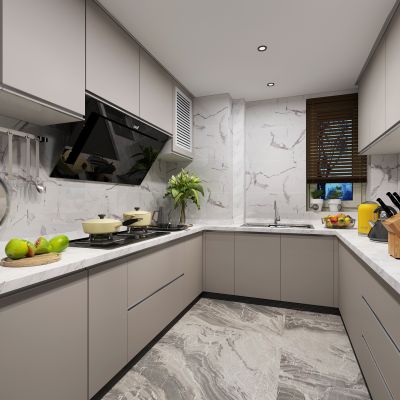 现代厨房 橱柜 厨具