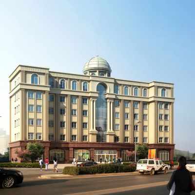 现代多层办公楼  建筑外观