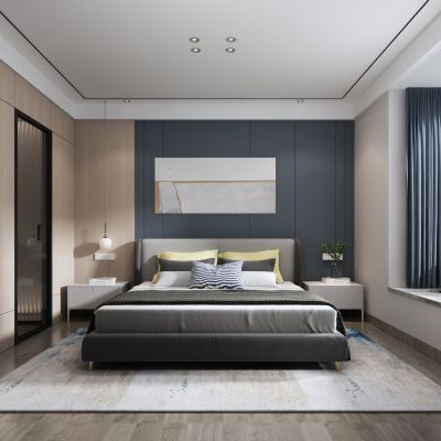 现代简约主卧室