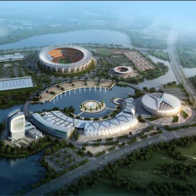 现代绍兴体育中心 现代体育馆 羽毛球馆 网球馆 篮球馆