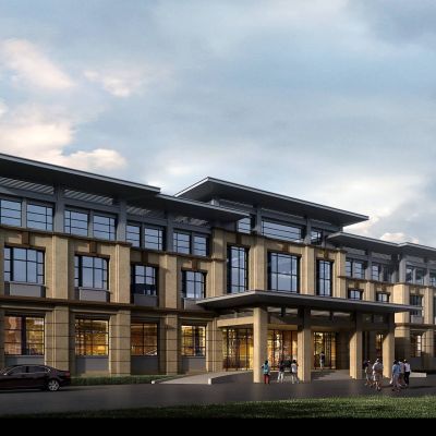 简欧风格多层办公楼 欧式办公楼建筑外观