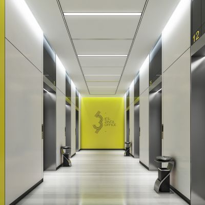 现代办公电梯厅 电梯厅