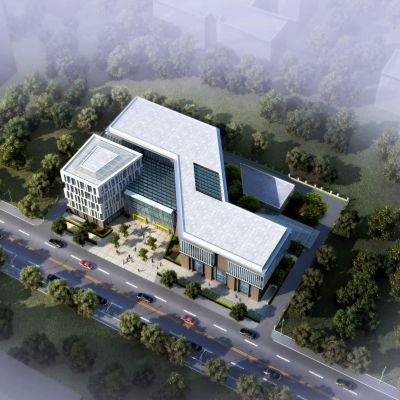 现代农贸市场 多层办公楼 建筑外观