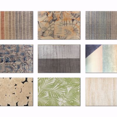 现代几何撞色装饰地毯