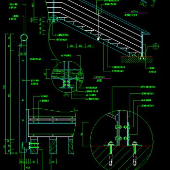楼梯扶手节点大样施工图