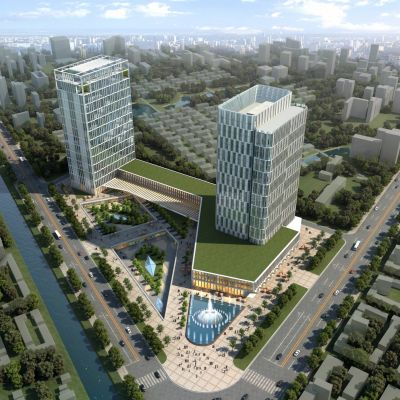 现代高层商业办公楼 建筑外观