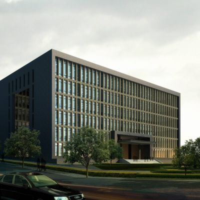 现代多层办公楼  建筑外观