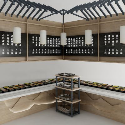 现代快餐台餐盒