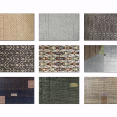 新中式几何撞色装饰地毯