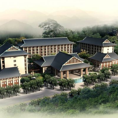 中式酒店 度假酒店 建筑外观