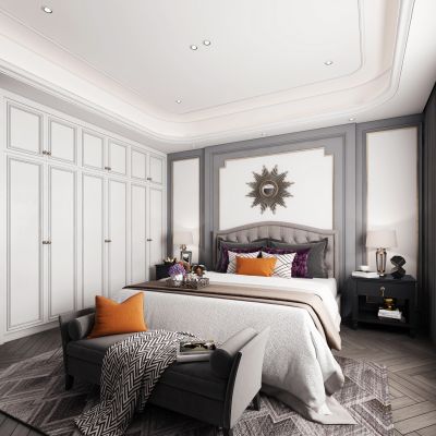 简欧卧室墙饰