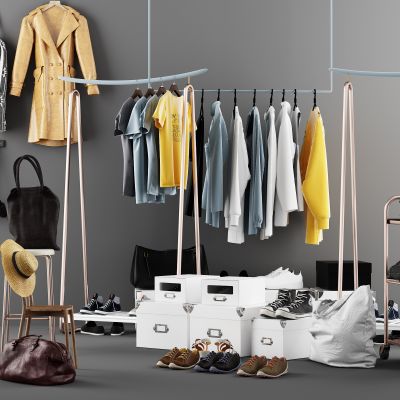 北欧服装衣服衣架 陈设衣服