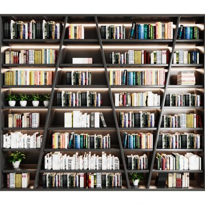 现代书柜|实木书柜|书架