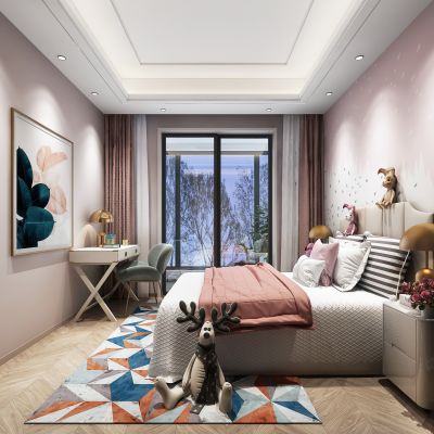 现代温馨女孩房