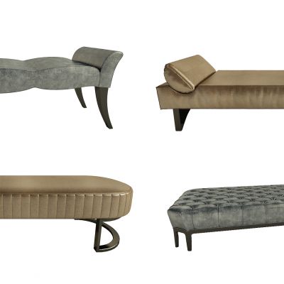 现代床尾踏组合