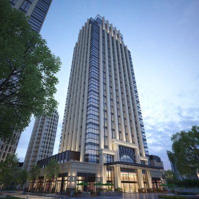 欧式酒店办公楼 建筑外观