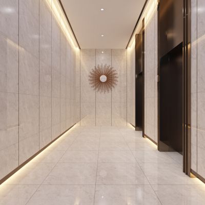 现代电梯间  挂件吊顶